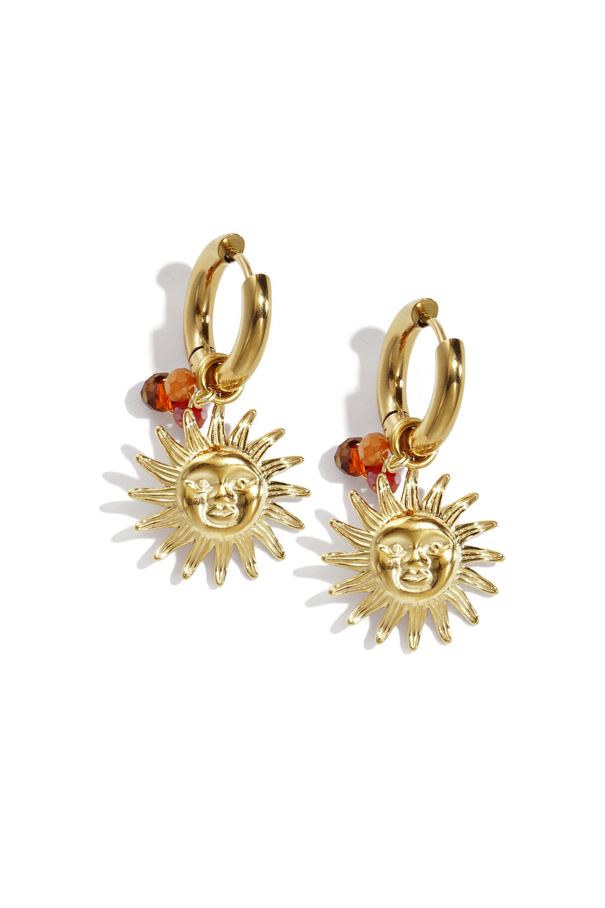 Elegant Gold & Coffee Brown Drop Earrings for All Occasions
