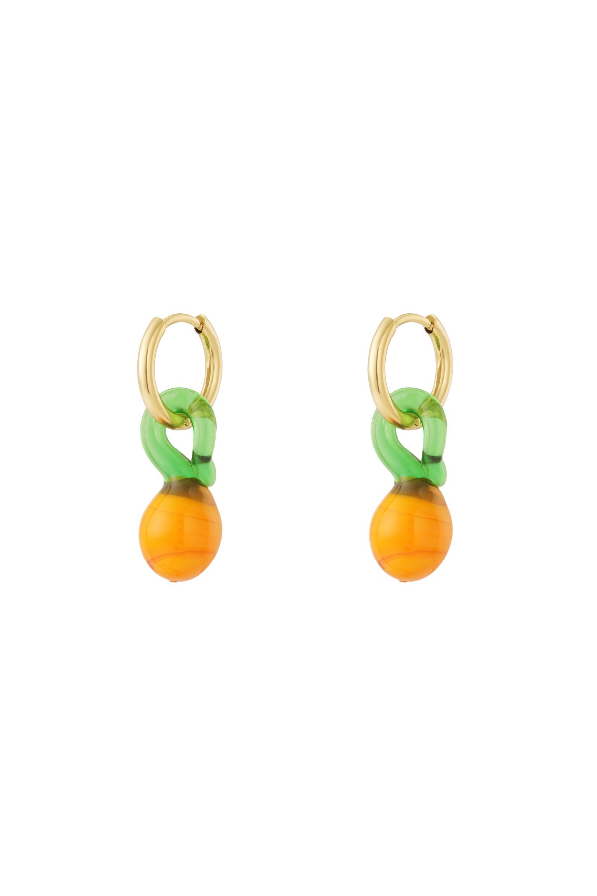 Elegant Orange Drop Earrings for Spring/Summer