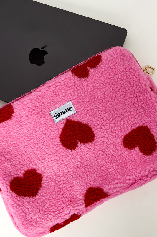 Chic Pink & Beige Laptop Bag for Everyday Elegance