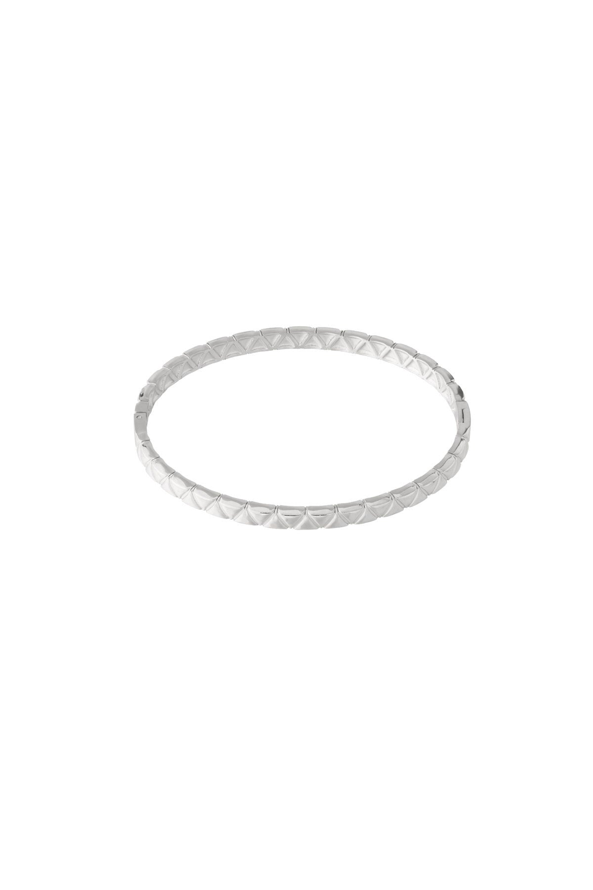 Elegant Hollowed-Out Stainless Steel Bangle - All Fit