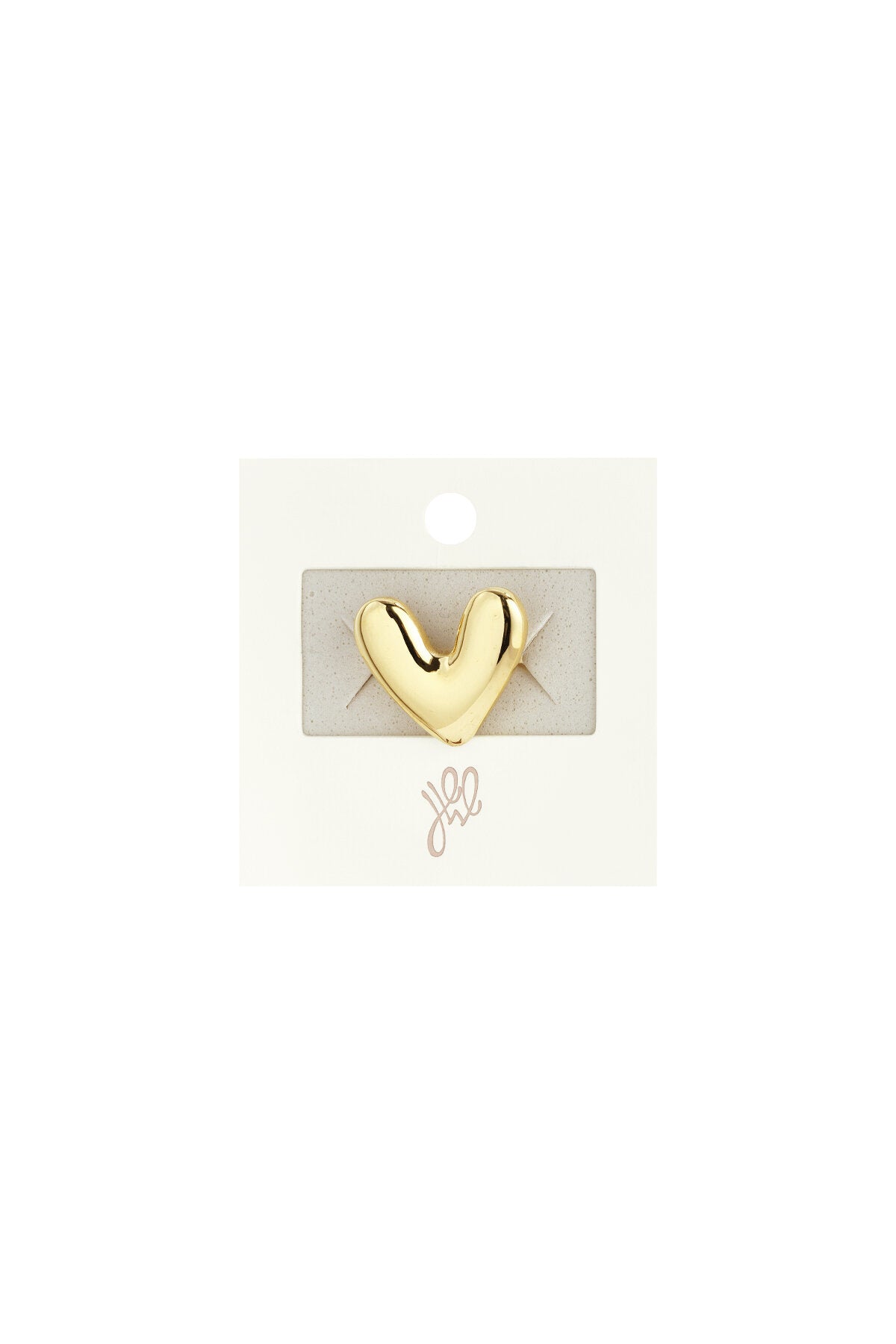 Elegant Adjustable Heart Statement Ring in Silver & Gold