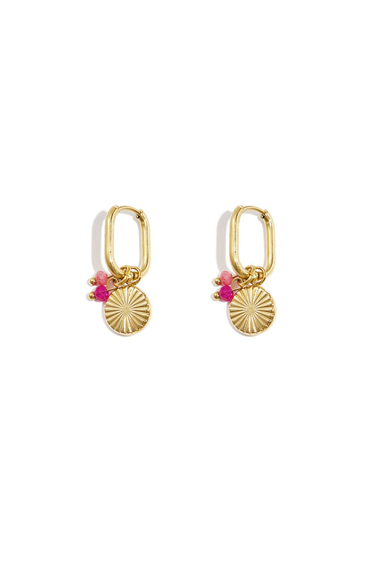 Stylish Pink & Purple Drop Earrings for Spring