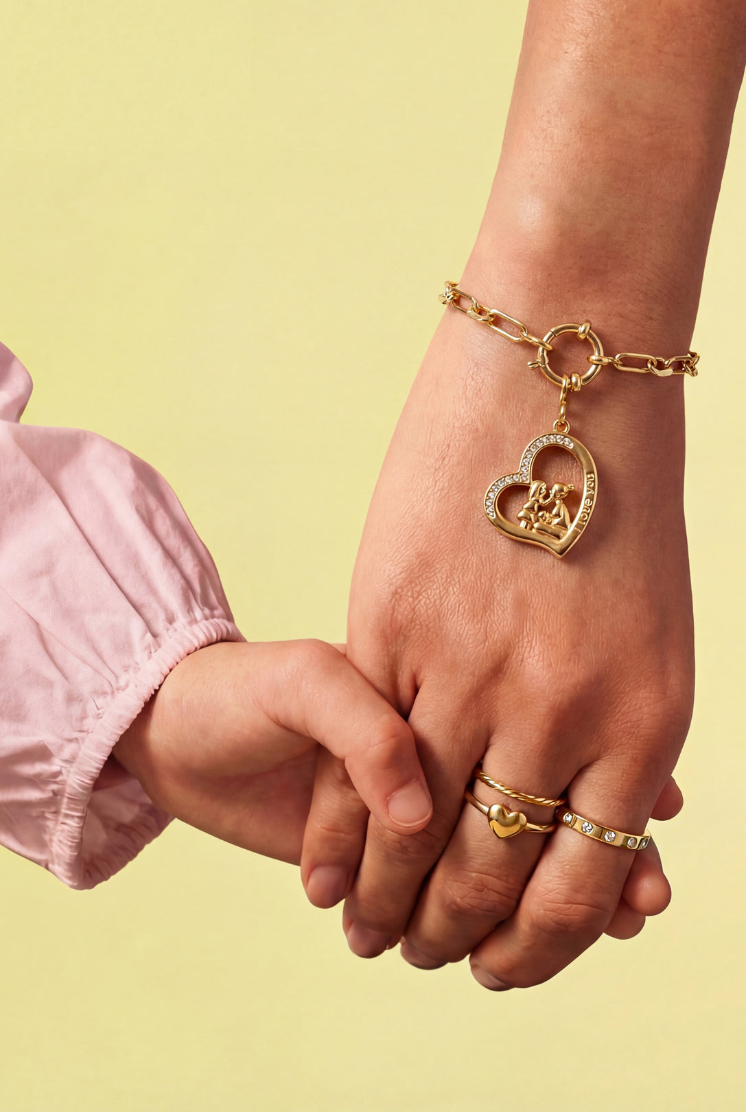 Sieraden bedel mama en dochter silhouet DIY