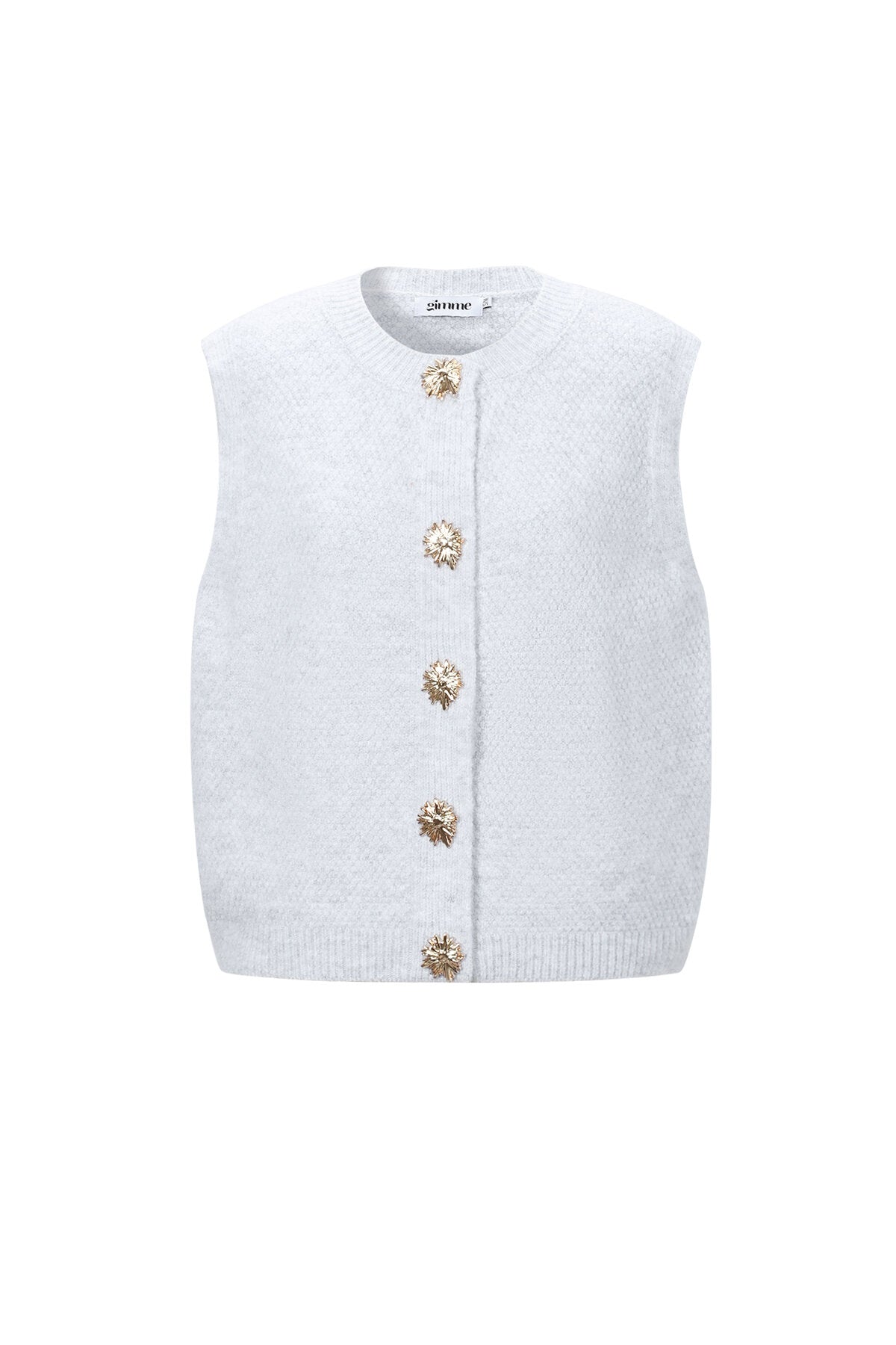 Knitted Polyester Fiber Women's Knitted Vest Casual Solid Color