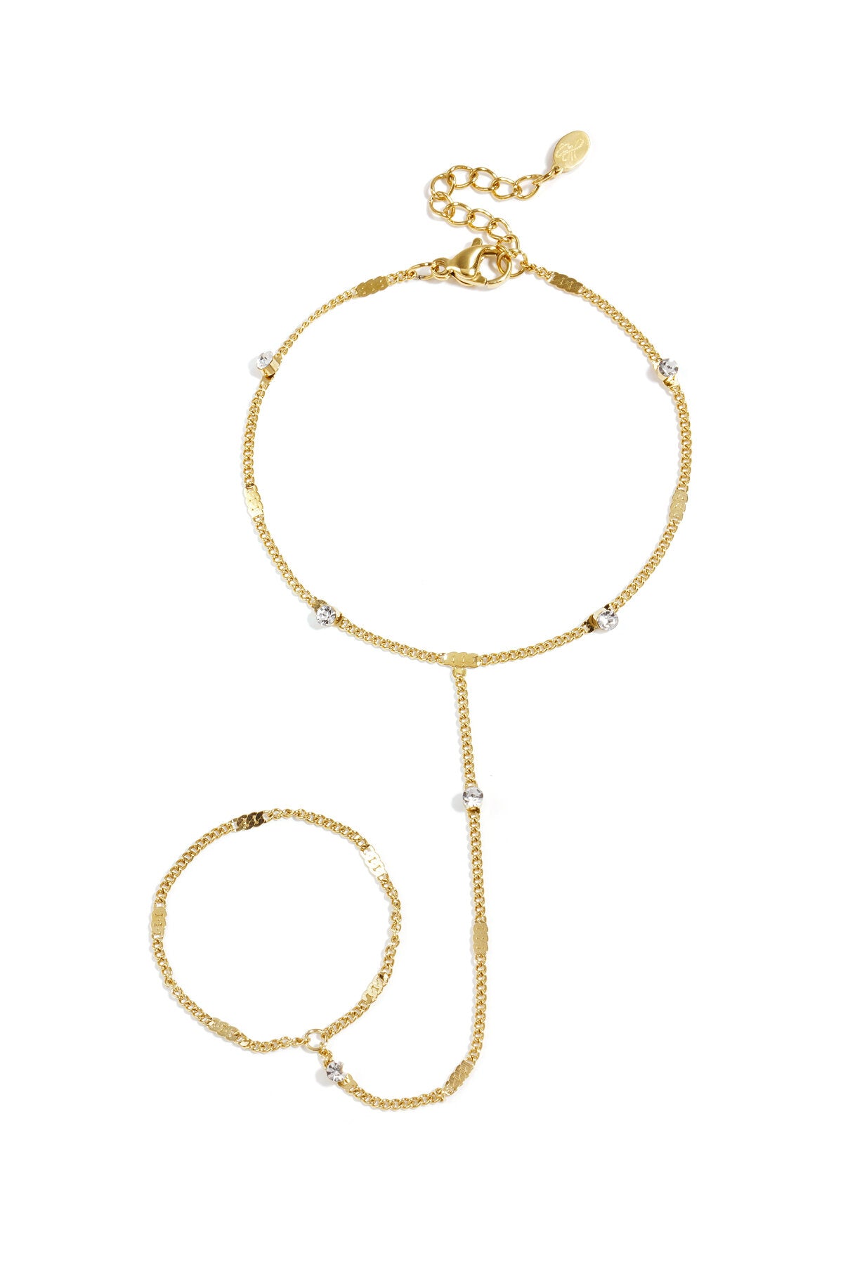 Elegant 14K Gold Plated Hand Chain for Daily Wear