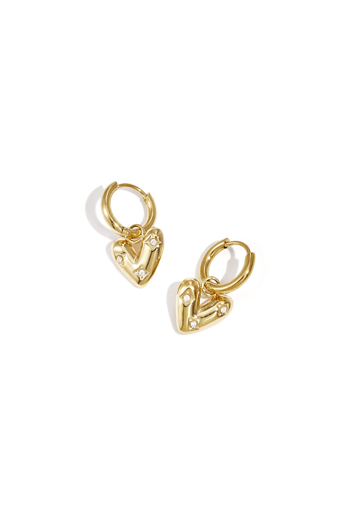 Elegant Heart Drop Earrings for Daily Wear