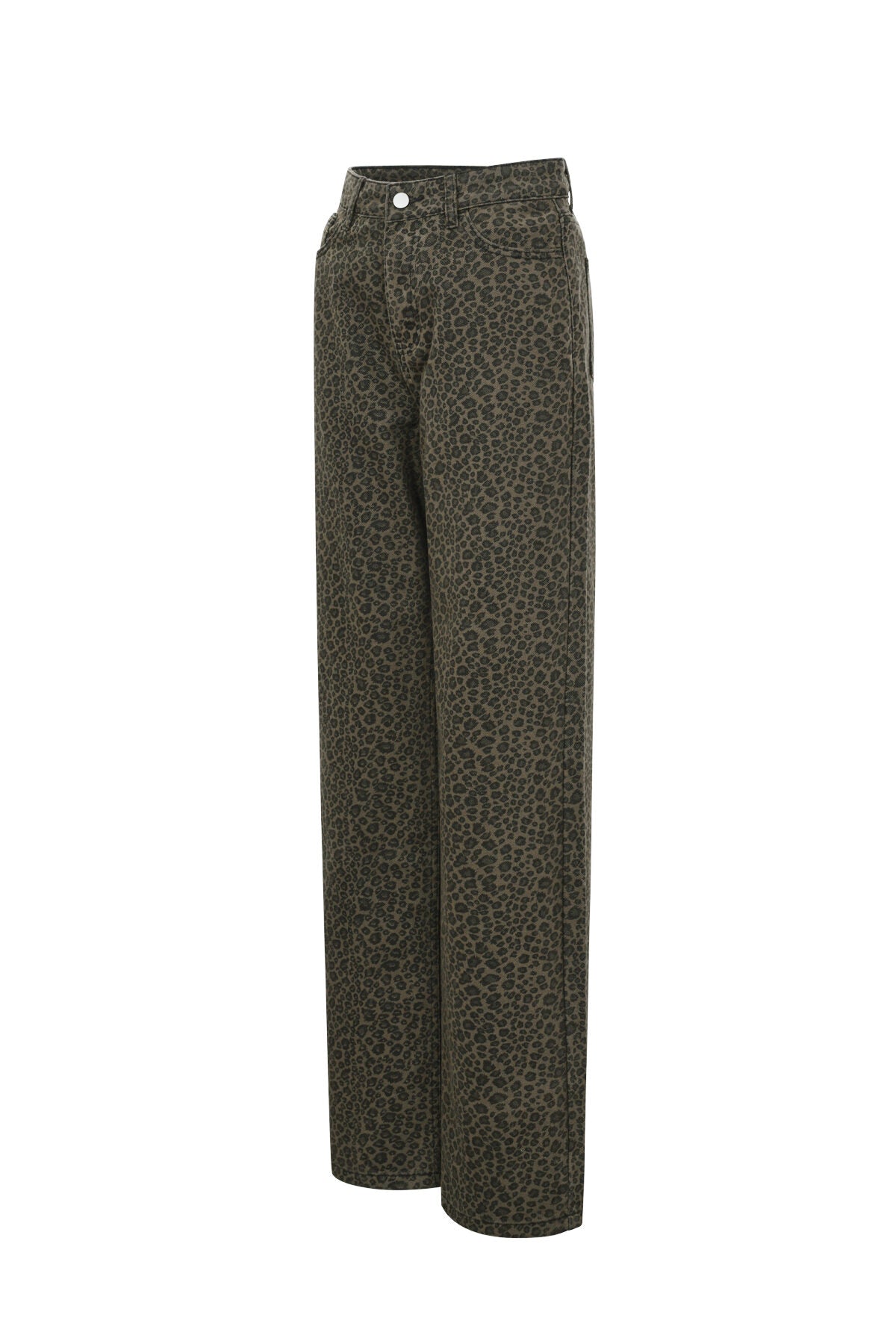 Stylish Dark Brown Leopard Print Denim for Fall