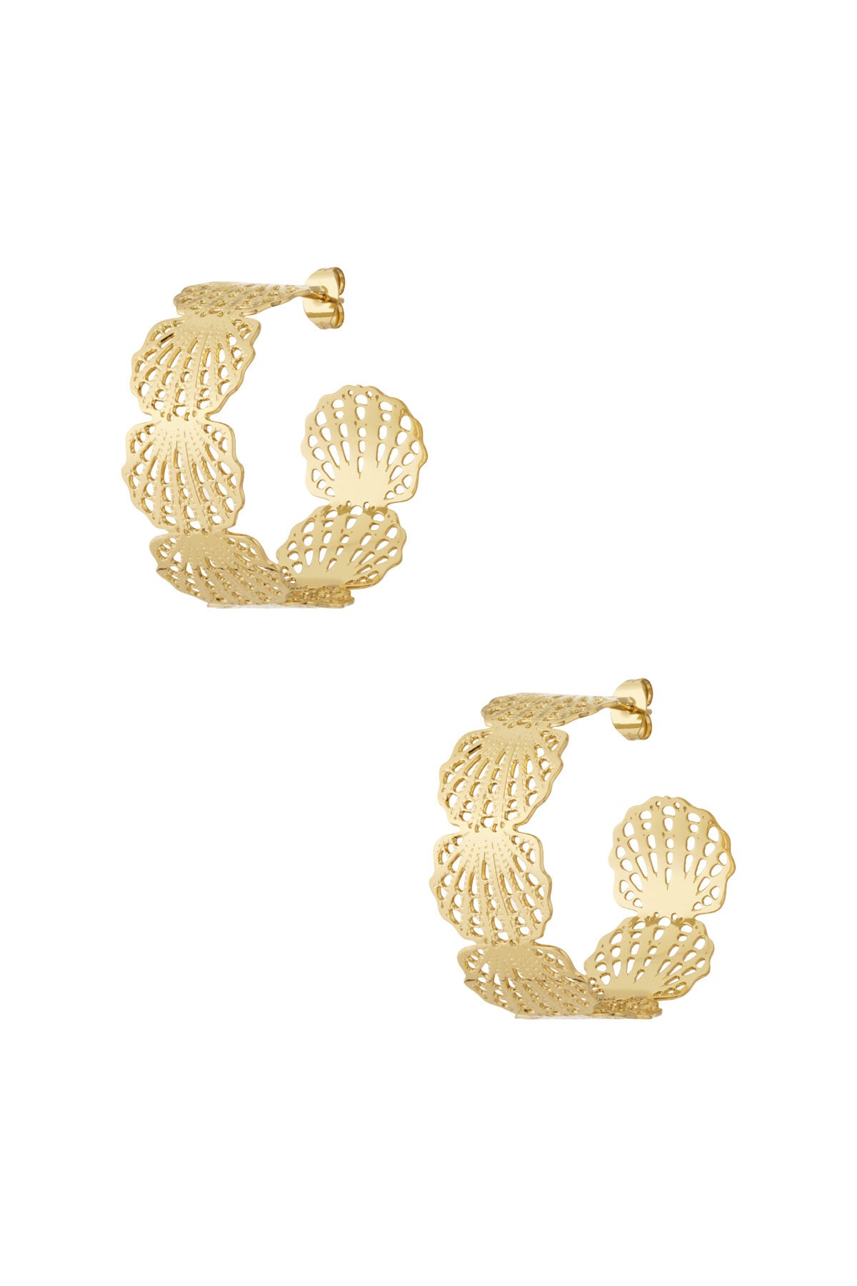14K Gold Plated Hoop Earrings for Women