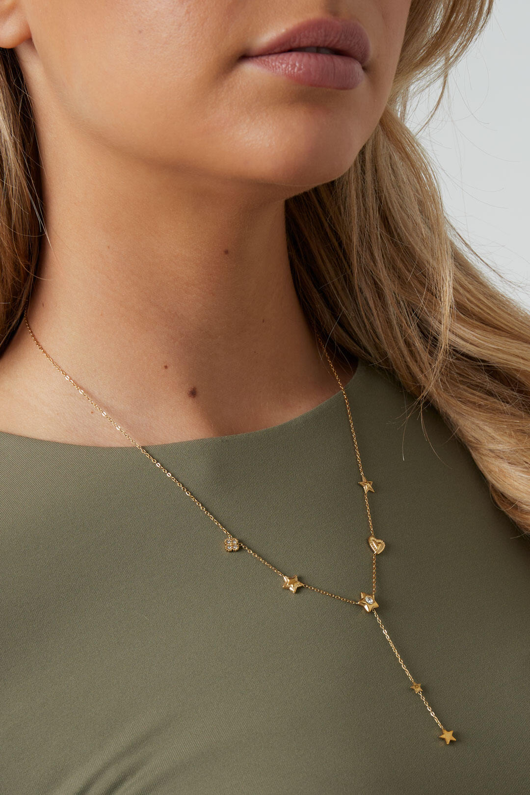 Elegant Heart & Star Pendant Necklace for Women