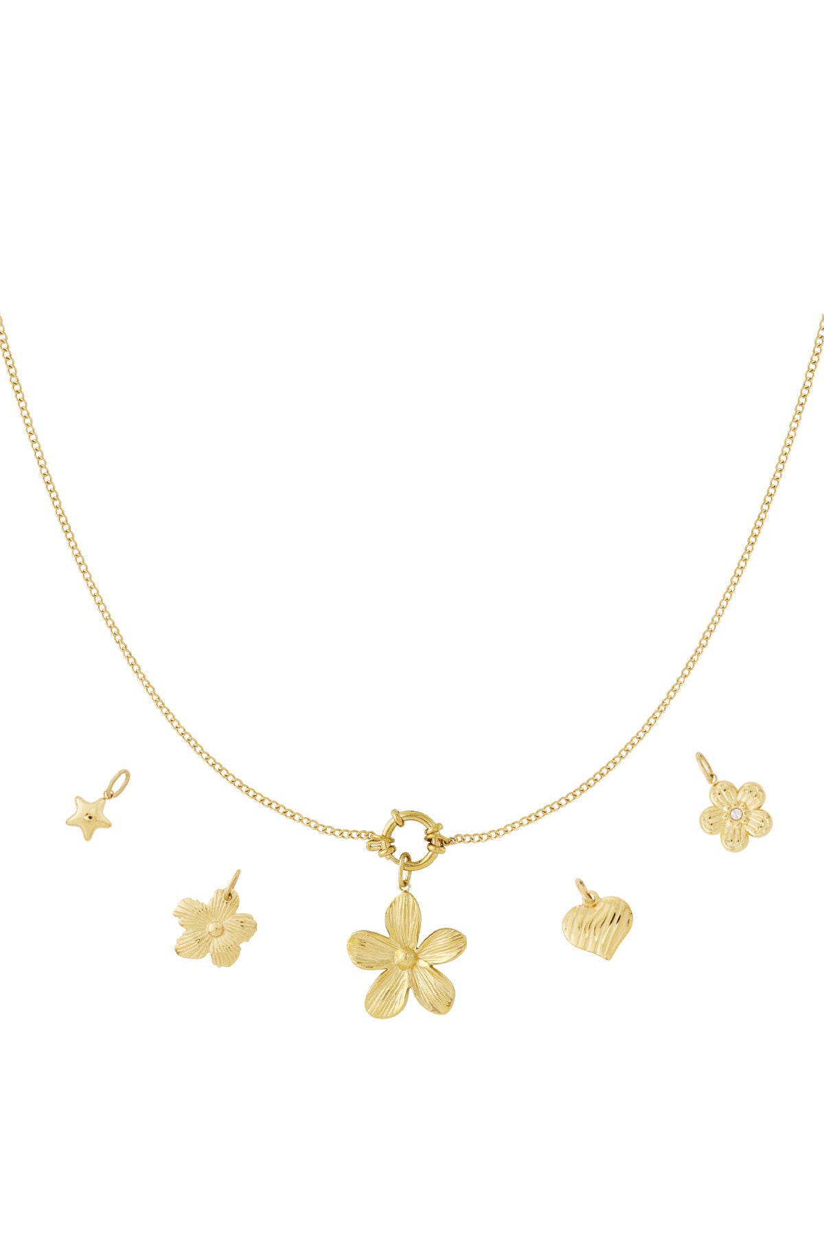 14K Gold Plated Flower Pendant Necklace for Spring/Summer