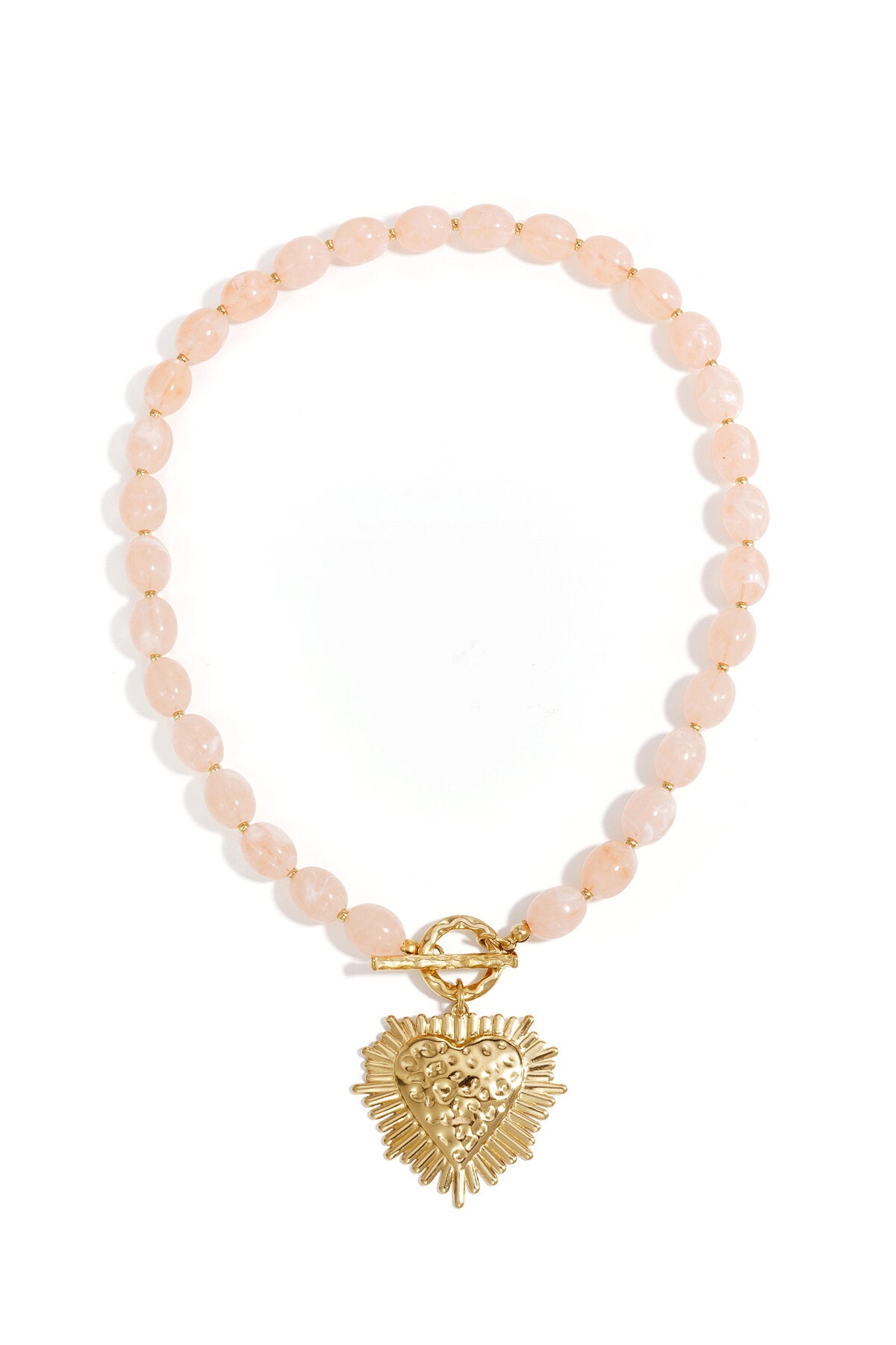 Chic Heart Beaded Necklace for Spring/Summer