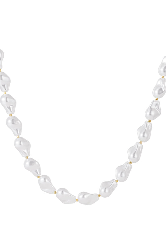 Elegant White Imitation Pearl Necklace for Women