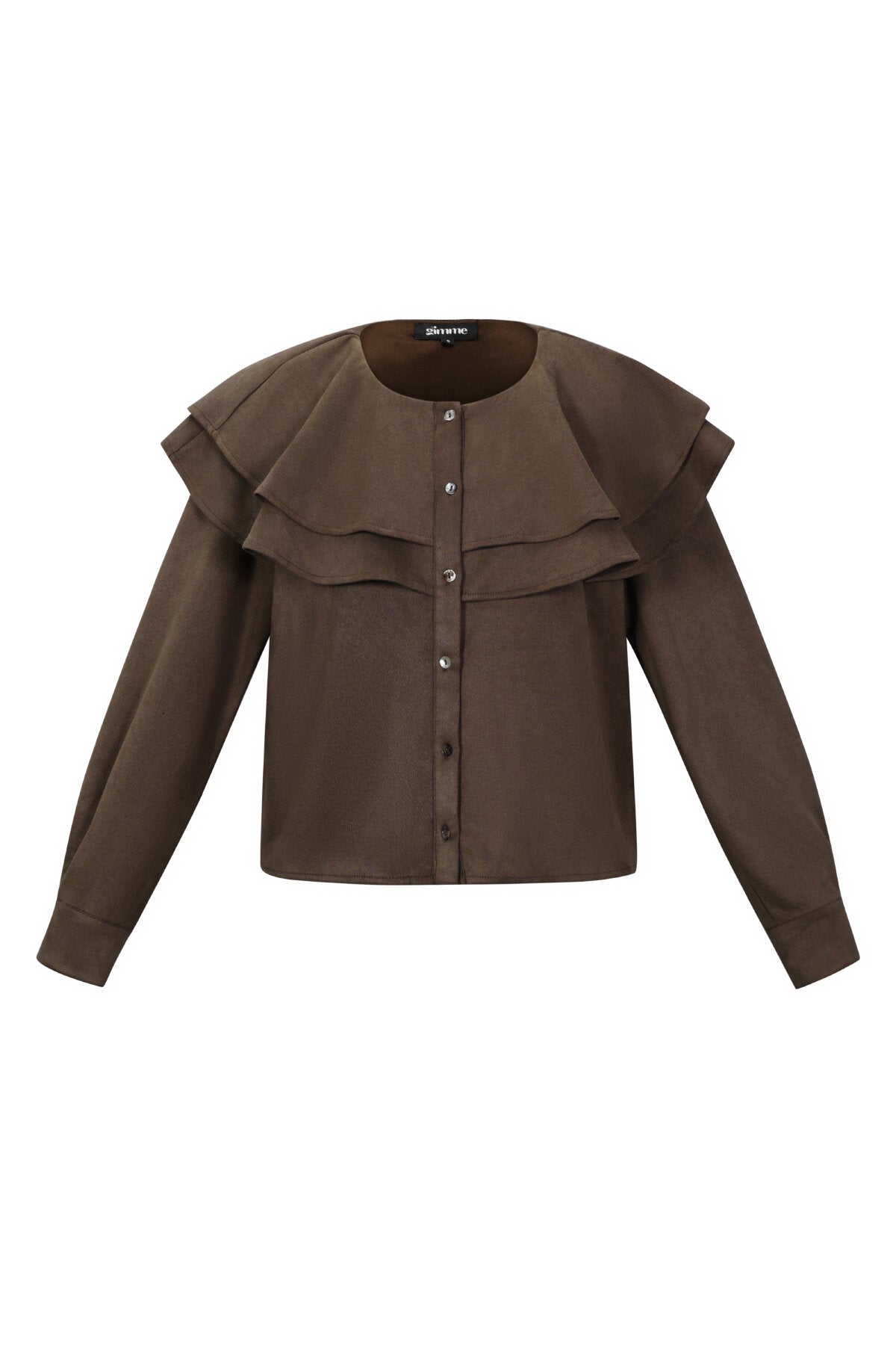 Elegant Ruffle Trim Blouse for Fall/Winter
