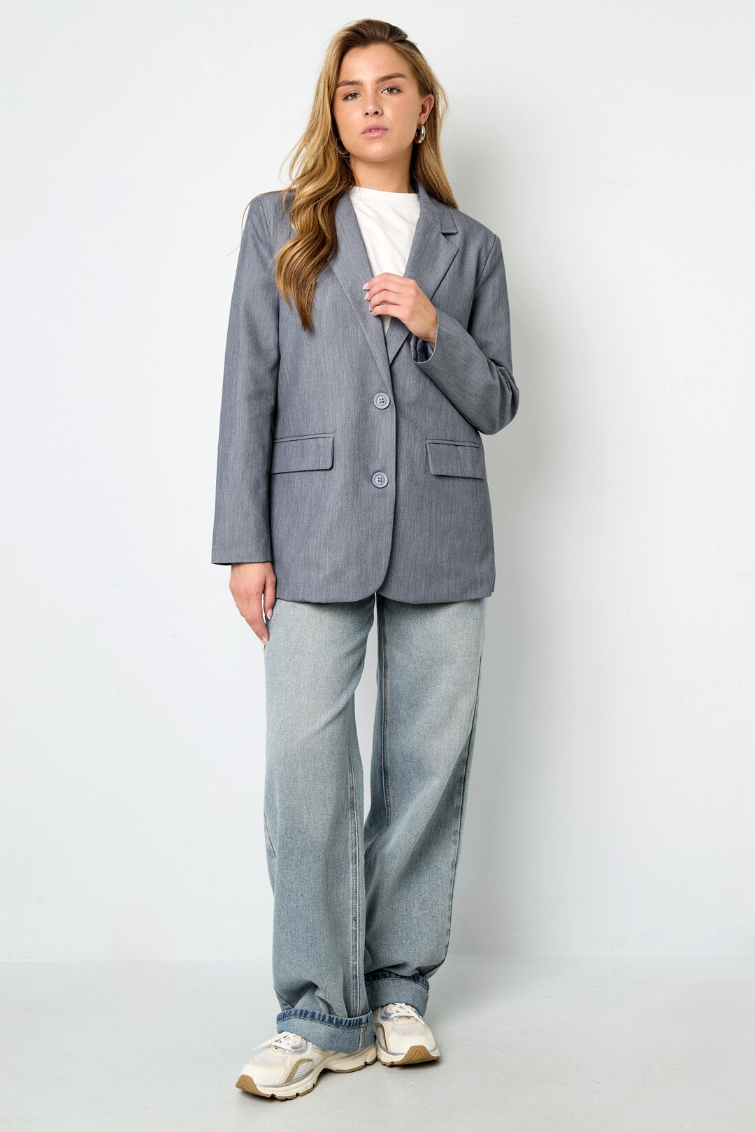 Elegant Khaki & Grey Woven Ladies' Suit Set for Fall/Winter