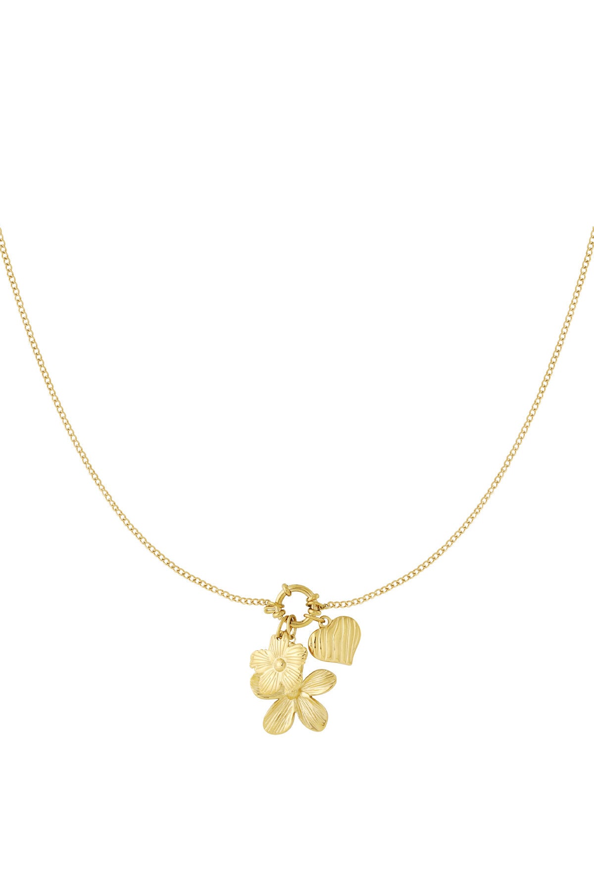14K Gold Plated Flower Pendant Necklace for Spring/Summer