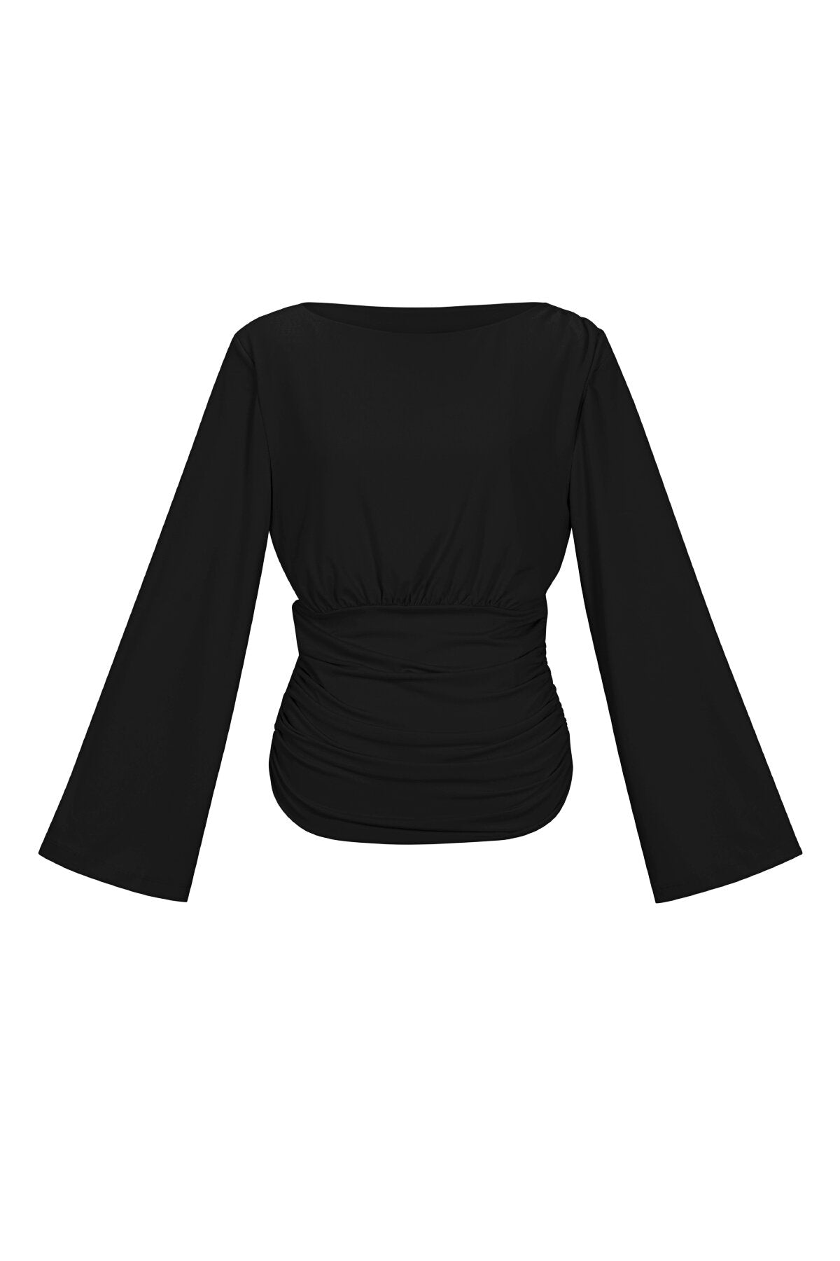 Polyester Fiber (Polyester) Long Sleeve Tops Solid Color Elegant All Fit  Clothes