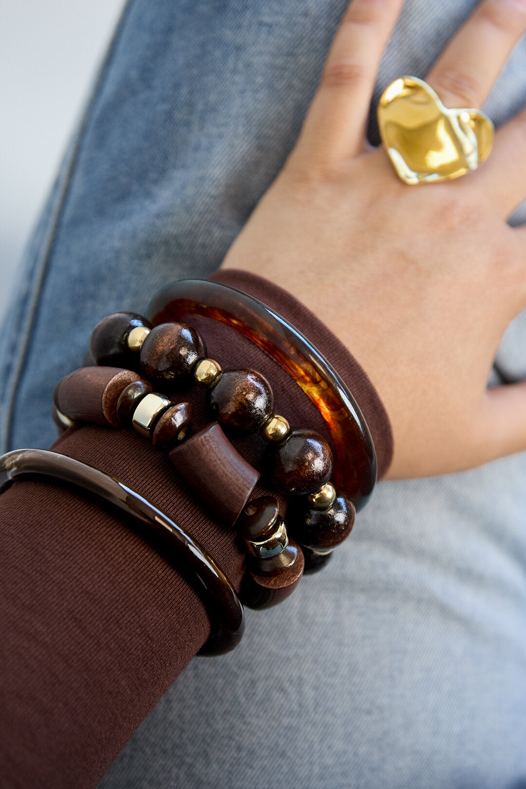 Chic Brown and Pink Beaded Bracelet for Everyday Elegance