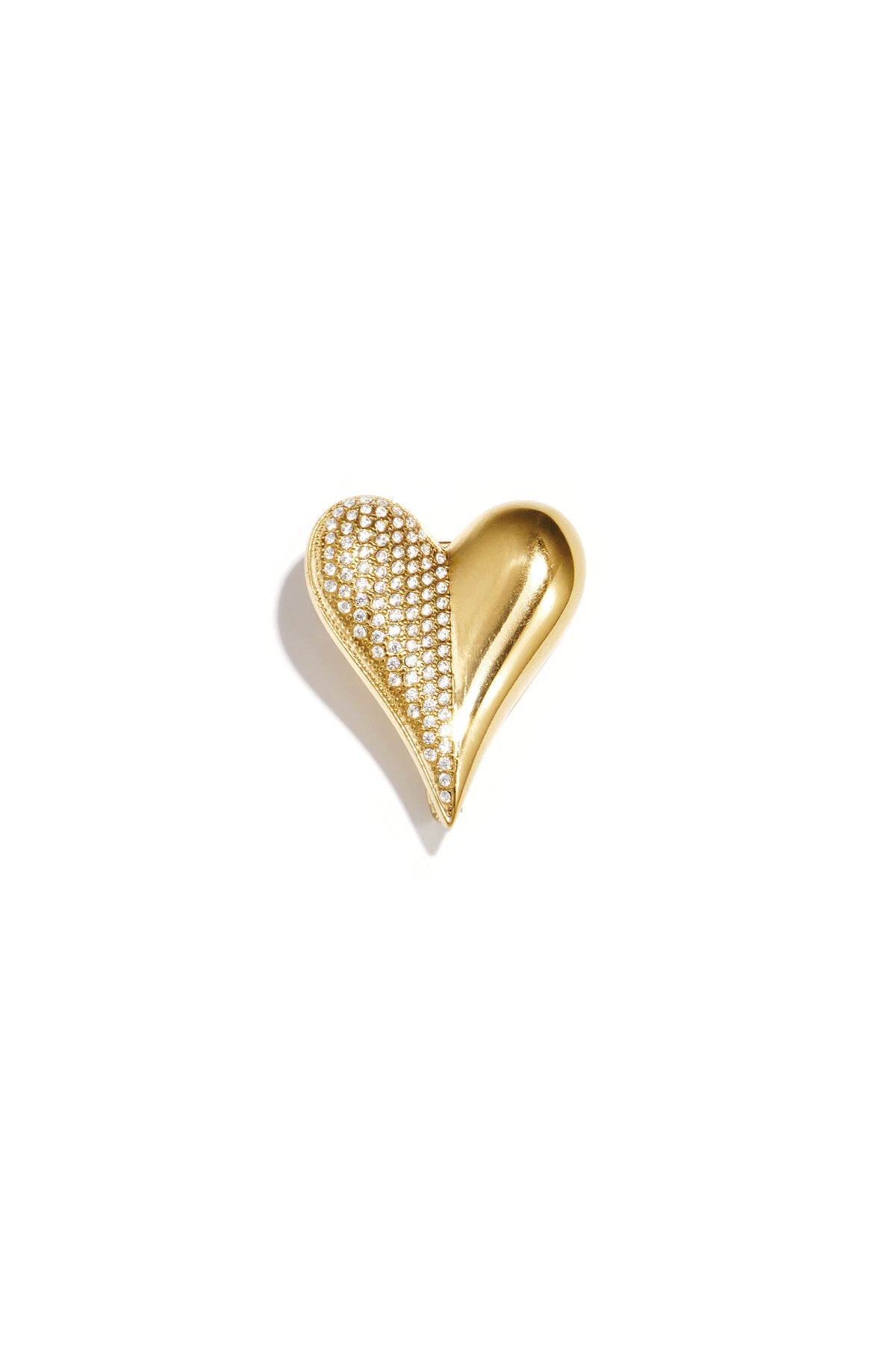 Elegant Gold Heart Brooch for Everyday Elegance