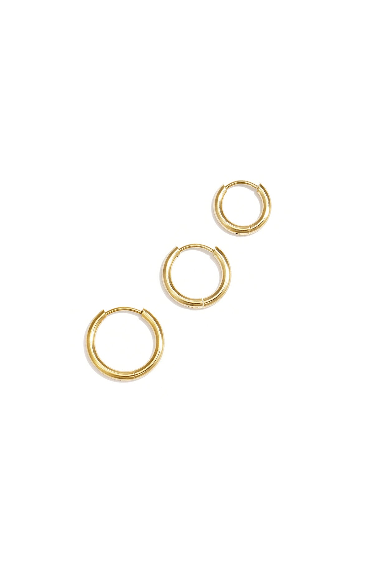 Elegant Minimalist Hoop Earrings - Silver & Gold