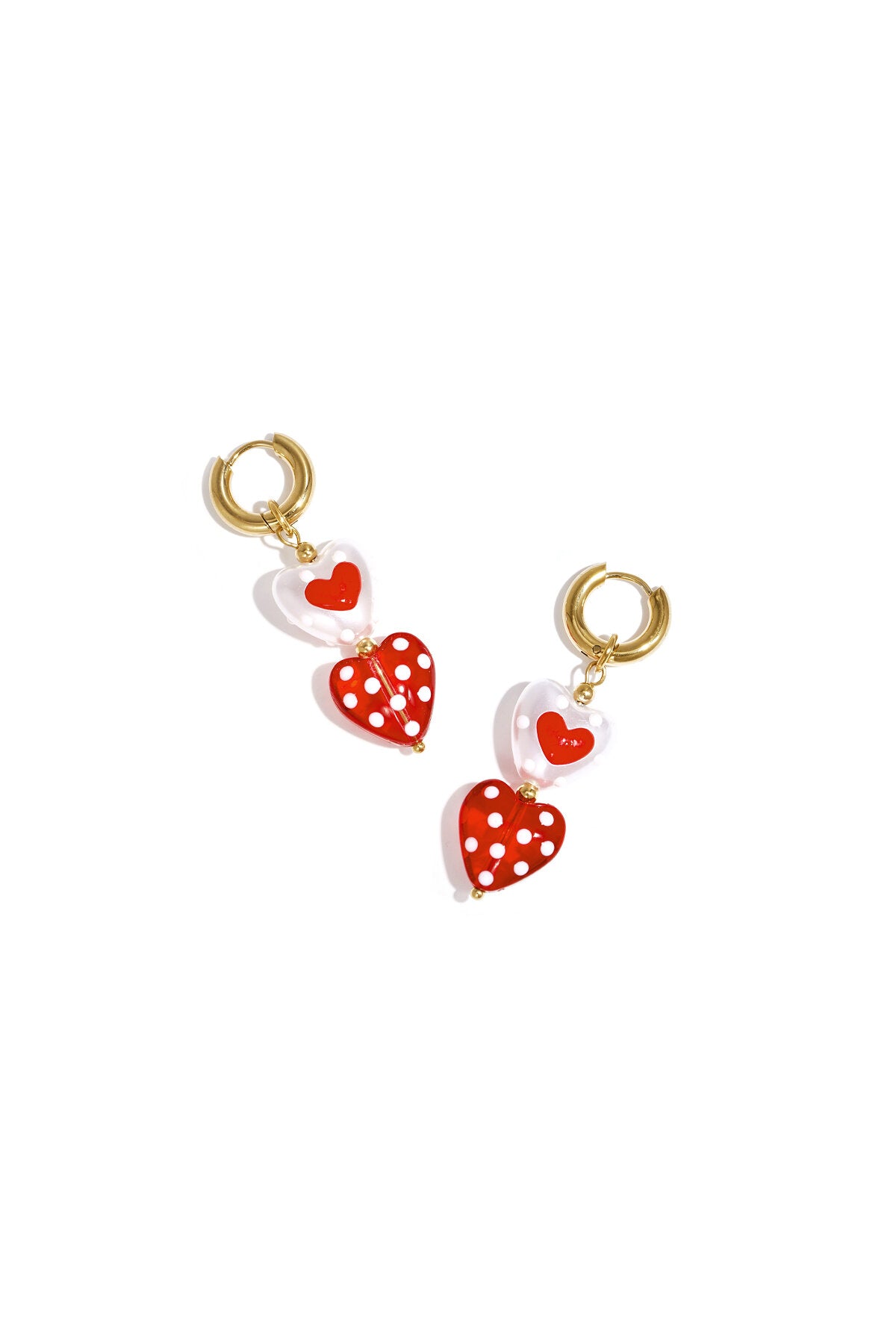 Stylish Heart Dangle Earrings for Spring/Summer