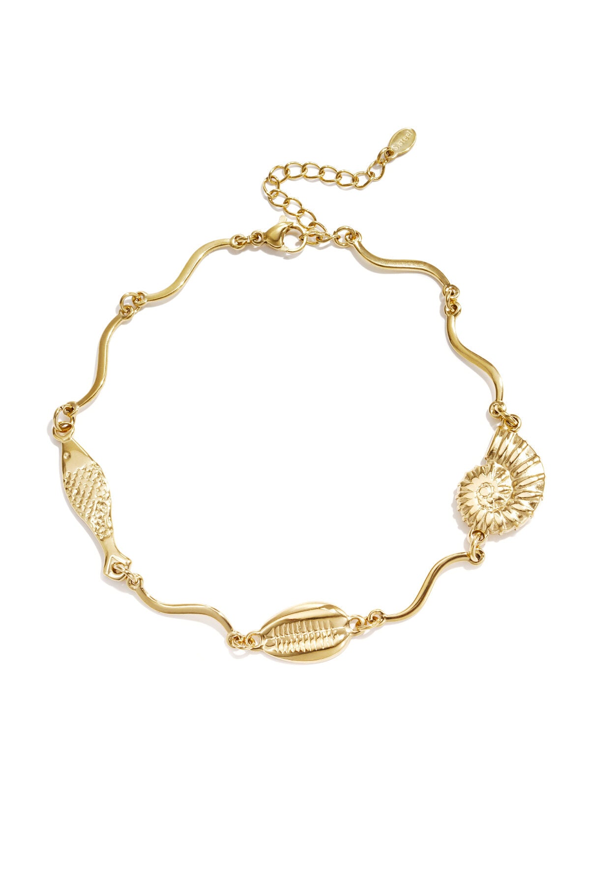 Stylish Gold Color Stainless Steel Ankle Bracelet