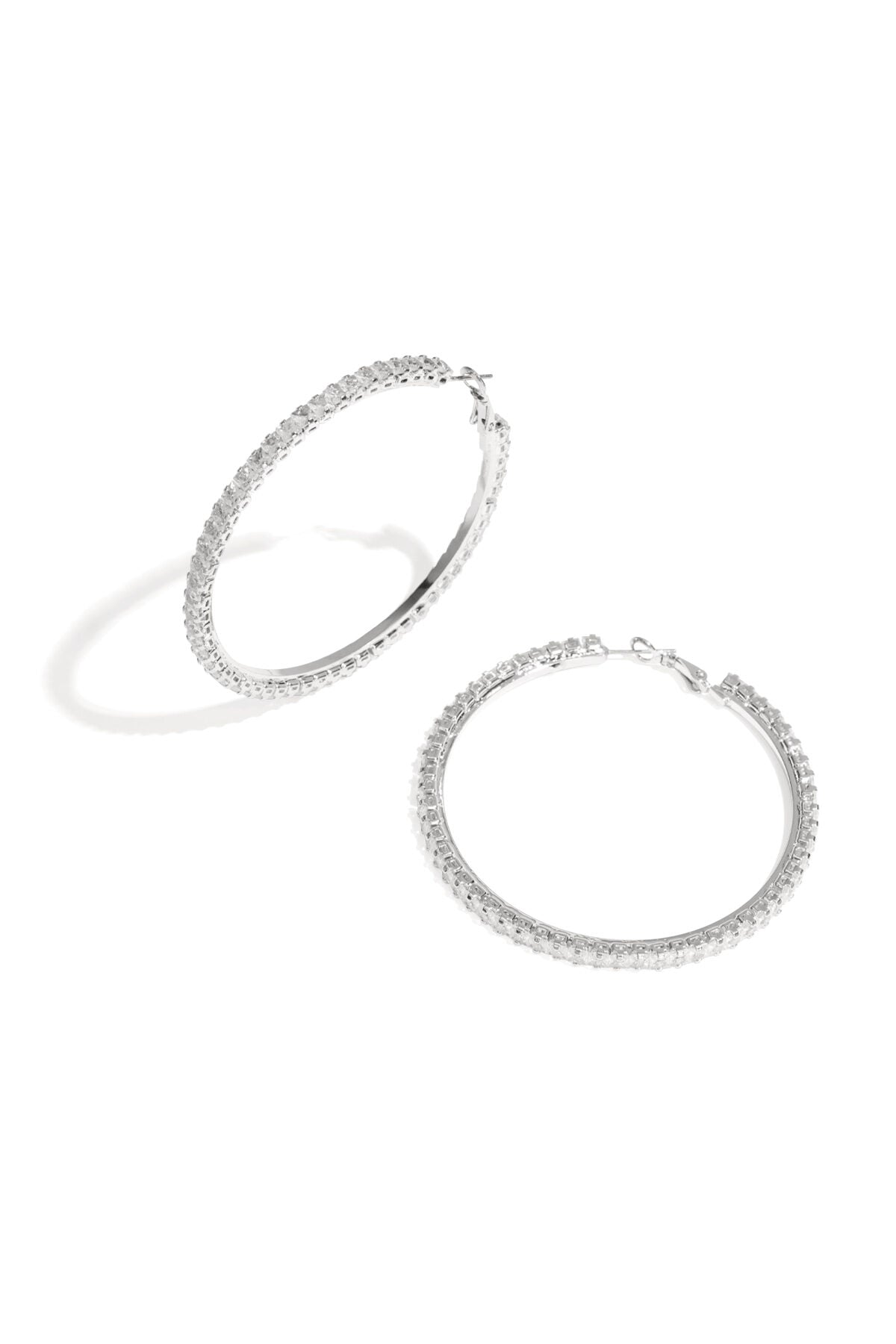Elegant Circle Zircon Earrings for Party