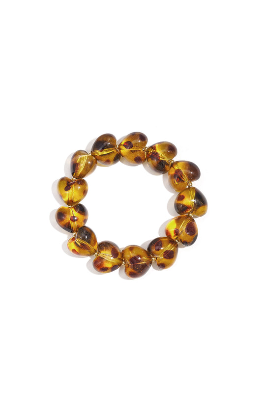 Elegant Leopard Print Beaded Bracelet for Women