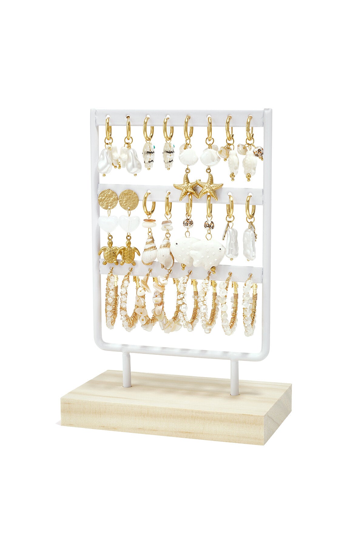 Ocean oorbellenset met schelpdetails