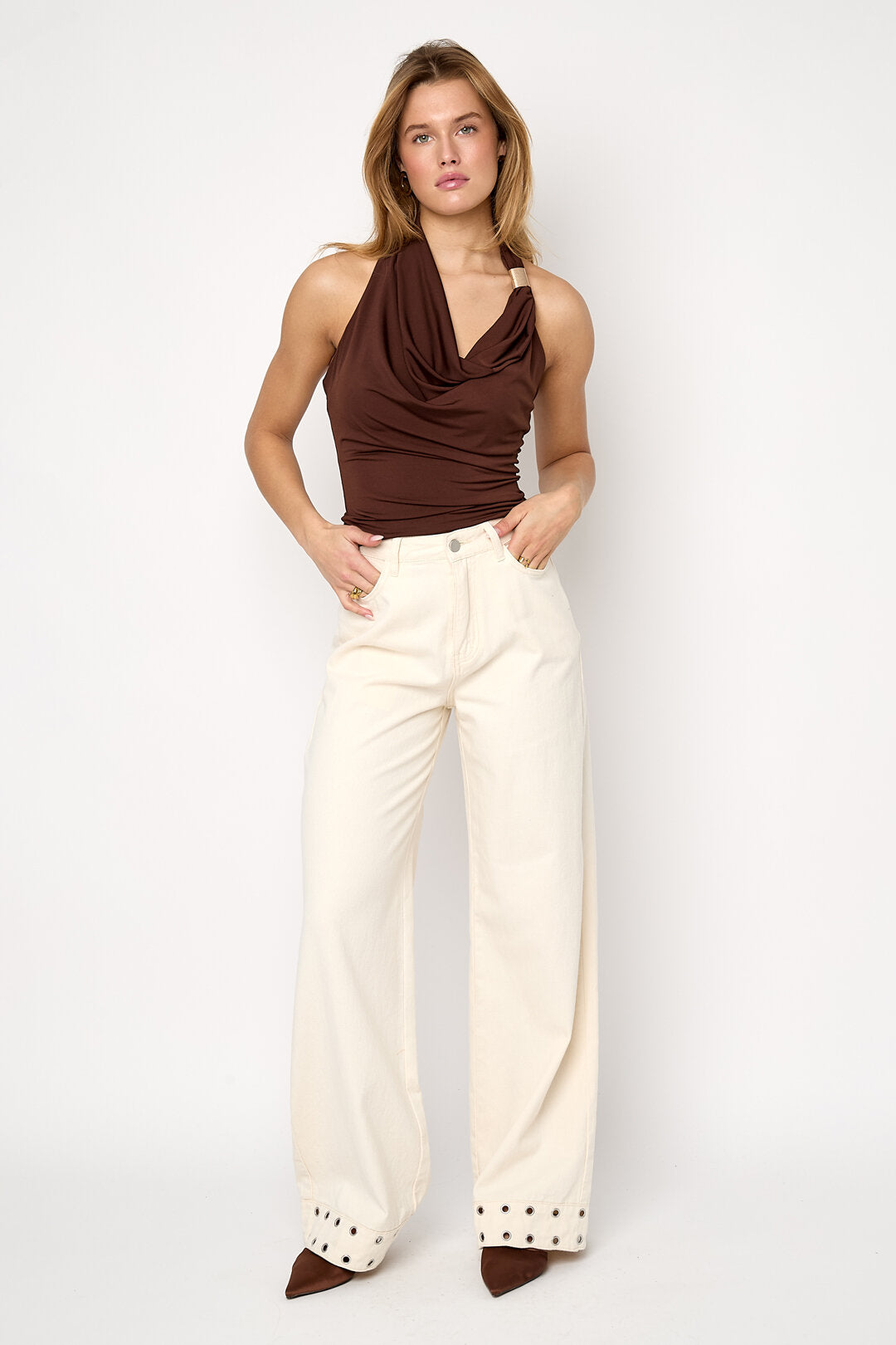 Elegant Knitted Sleeveless Top for Spring/Summer