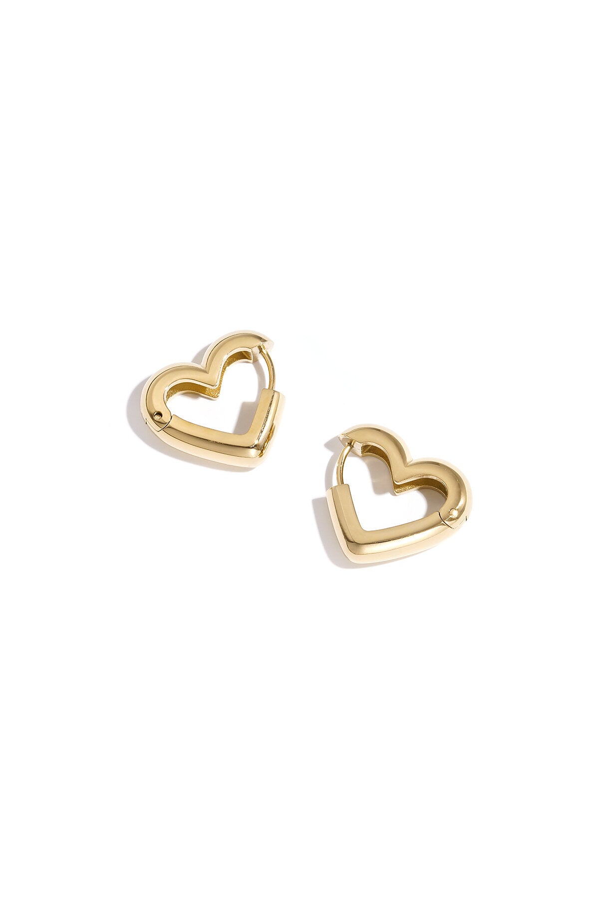 Elegant Heart Hoop Earrings for Everyday Wear