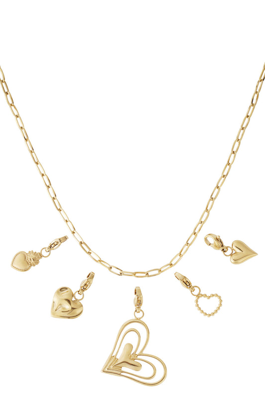 Elegant 14K Gold Plated Heart Pendant Necklace