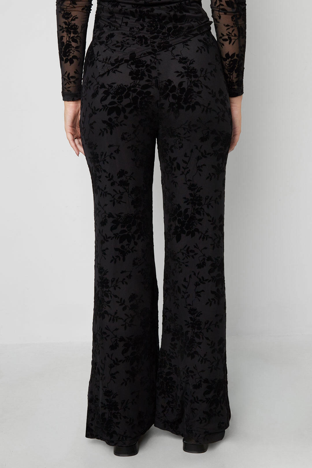 Sexy Floral Flared Pants for Fall Winter