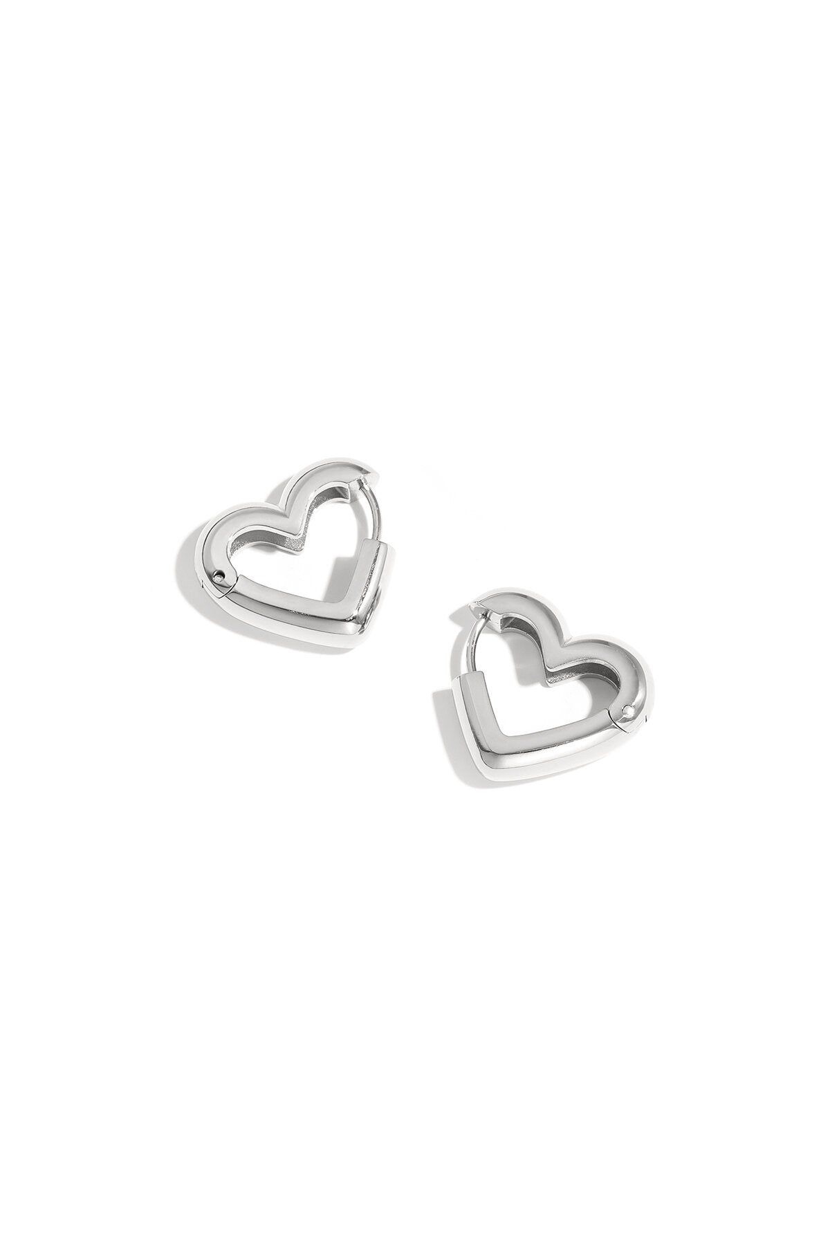 Elegant Heart Hoop Earrings for Everyday Wear