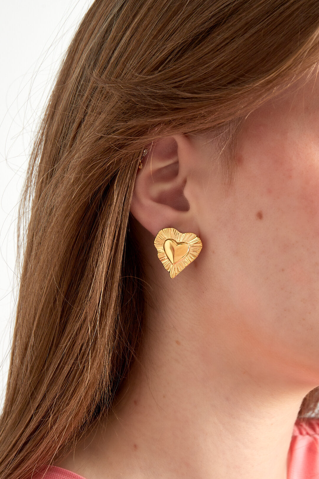 Elegant Heart-Shaped Stud Earrings for Daily Wear