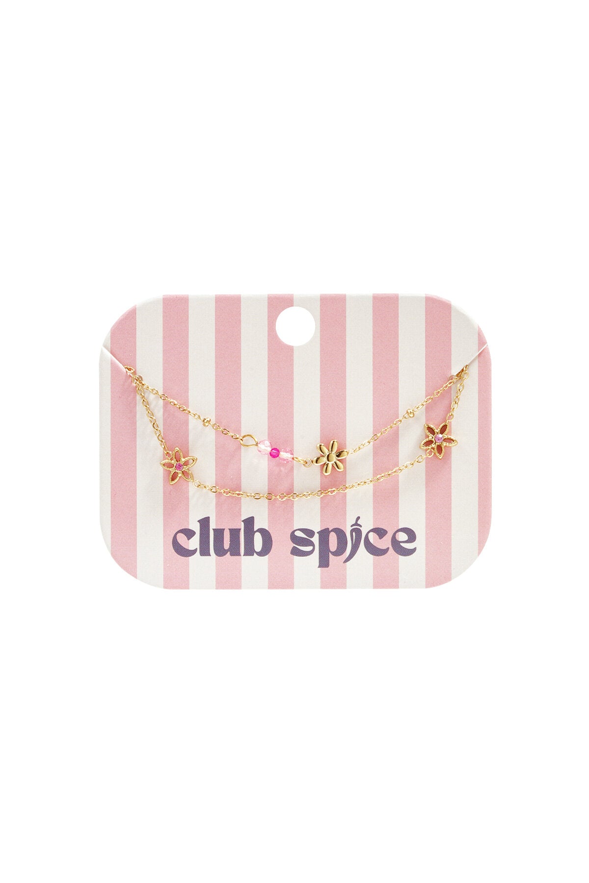 14K Gold Plated Crystal Charm Bracelet for Women