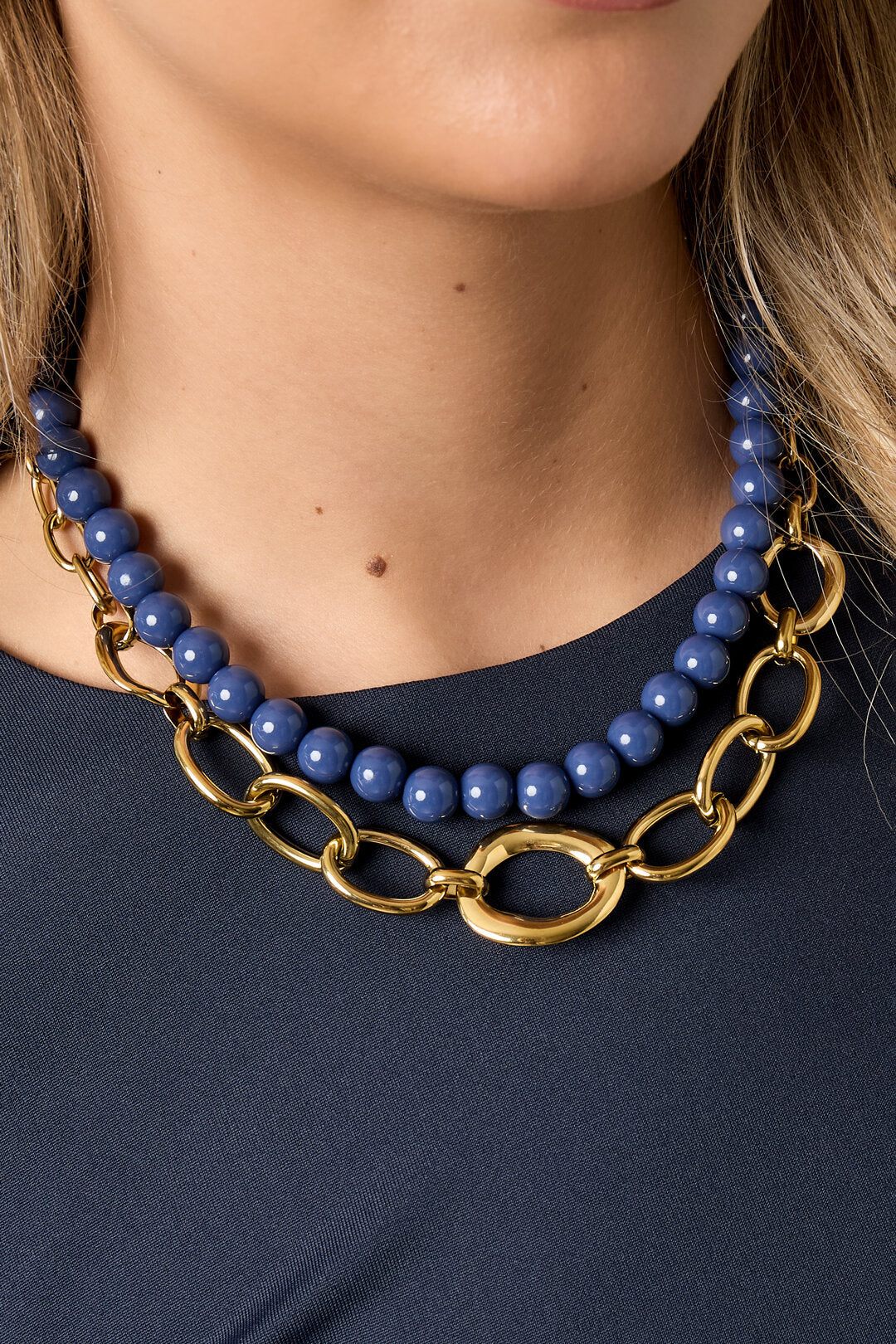 Elegant Gold & Silver Chain Necklace for Everyday Wear