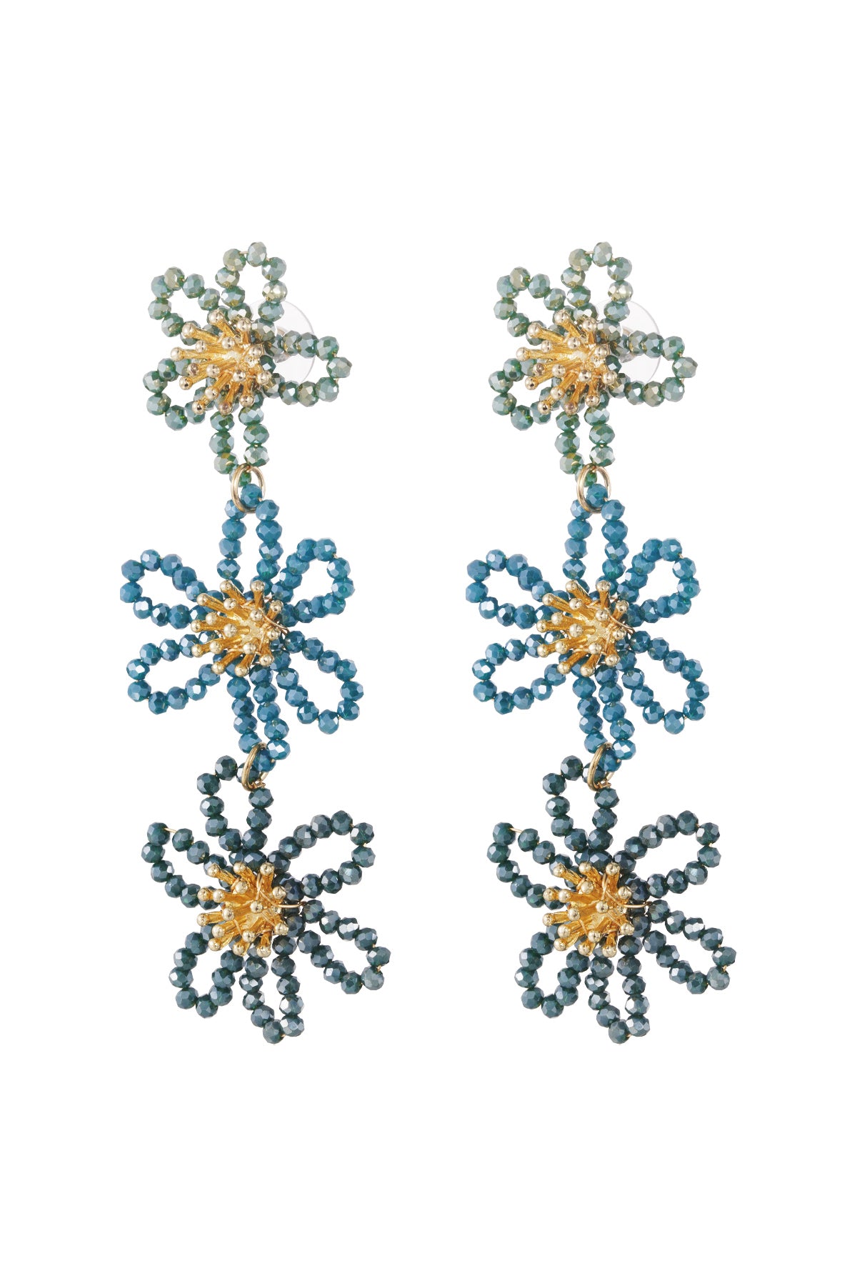Elegant Multicolour Crystal Dangle Earrings for Women