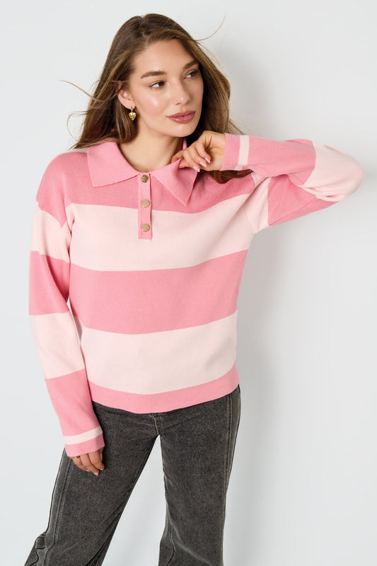 Soft Knit Sweater for Fall, Casual Comfort in Pink, Green, Blue