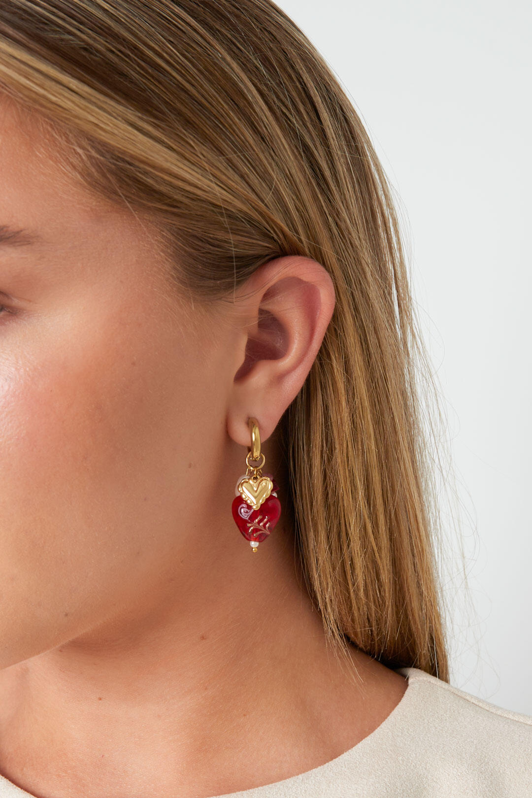 Charming Heart-Shaped Drop Earrings for Spring