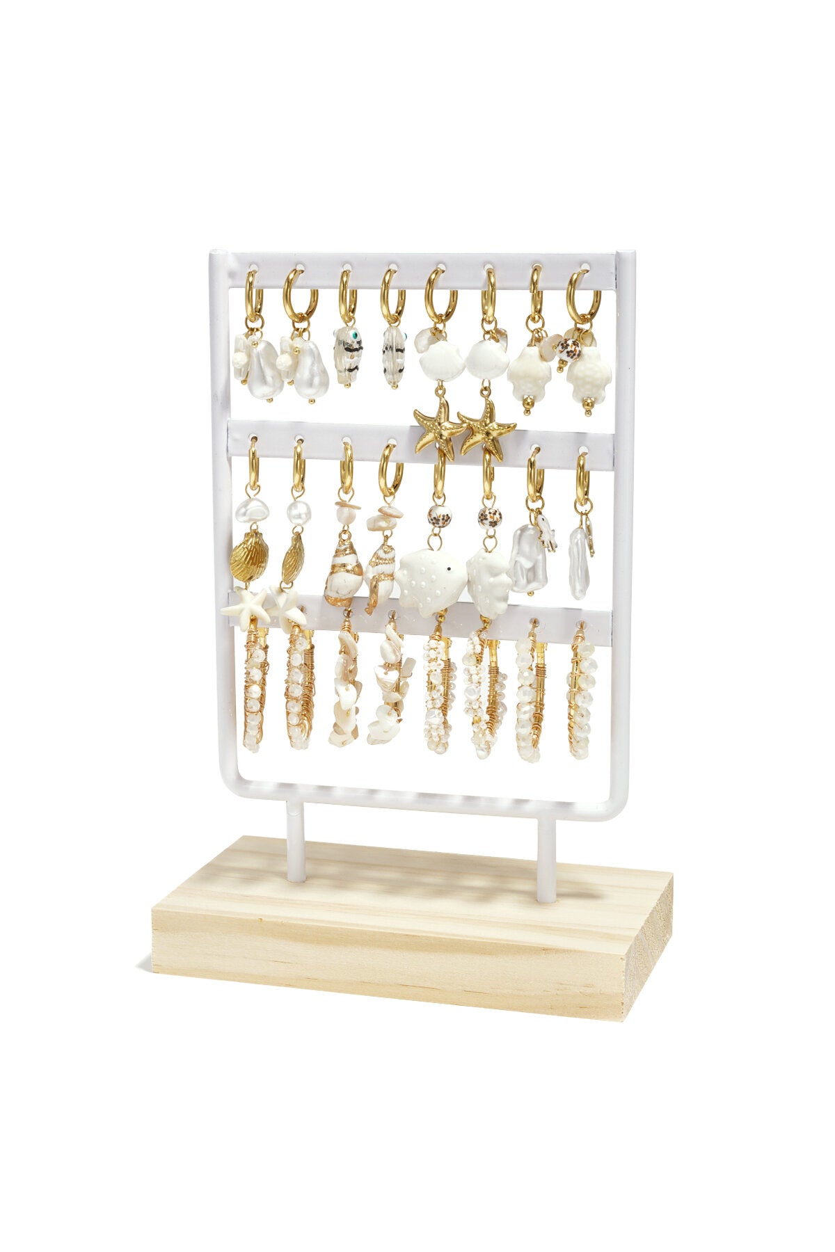 Ocean oorbellenset met schelpdetails