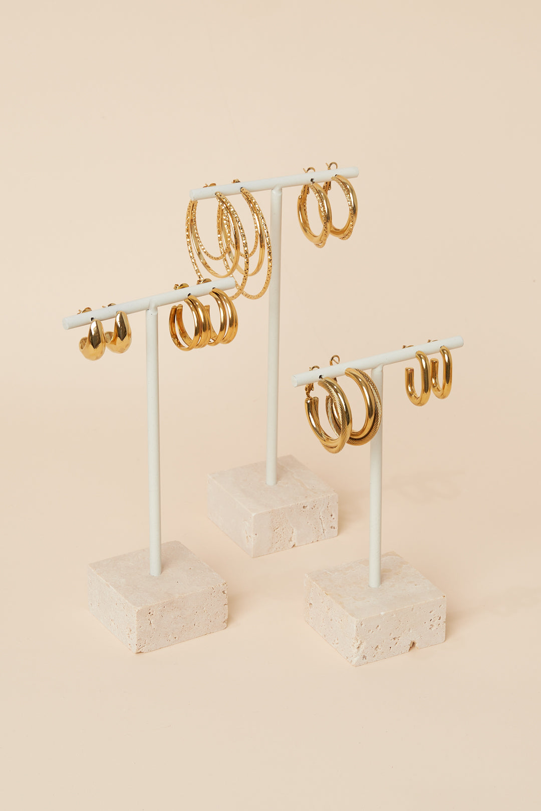 Elegant Off-White Earrings Display for All Occasions