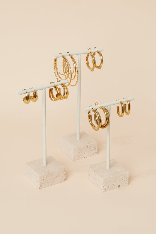 Elegant Off-White Earrings Display for All Occasions