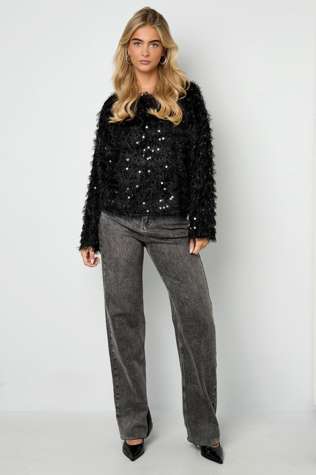 Elegant Sequined Long Sleeve Tops for Fall/Winter