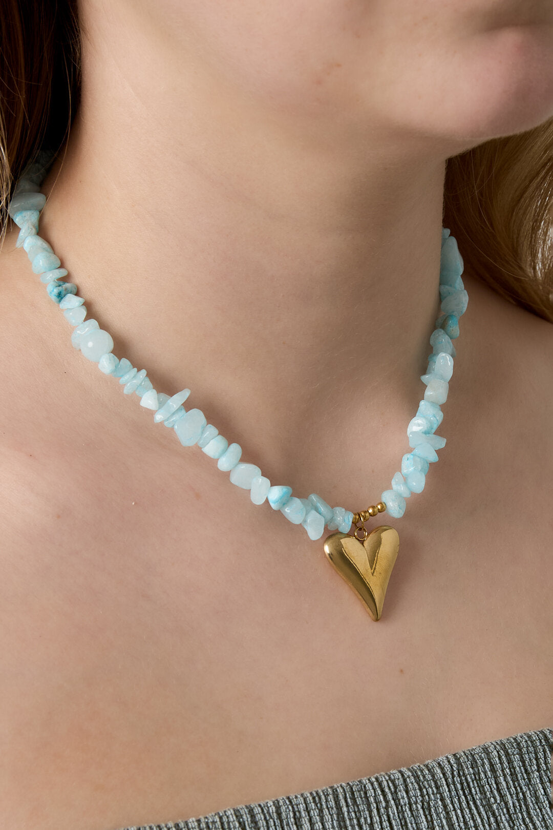 Charming Heart Beaded Necklace for Everyday Elegance