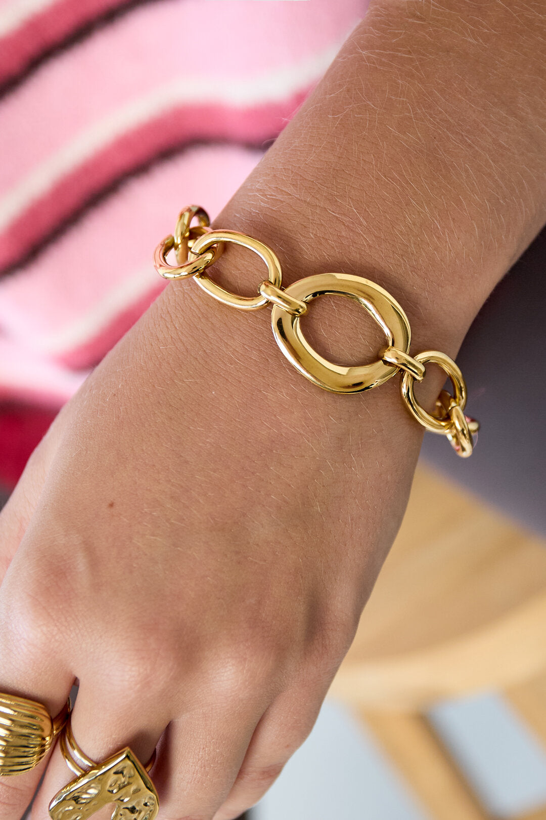 Elegant Gold & Silver Chain Bracelet for Women