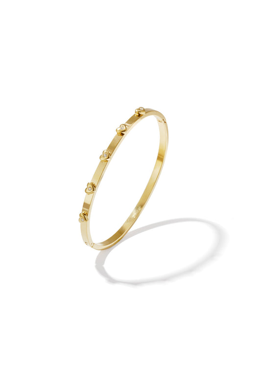 Elegant Heart Shaped Bangle for Women, All Fit