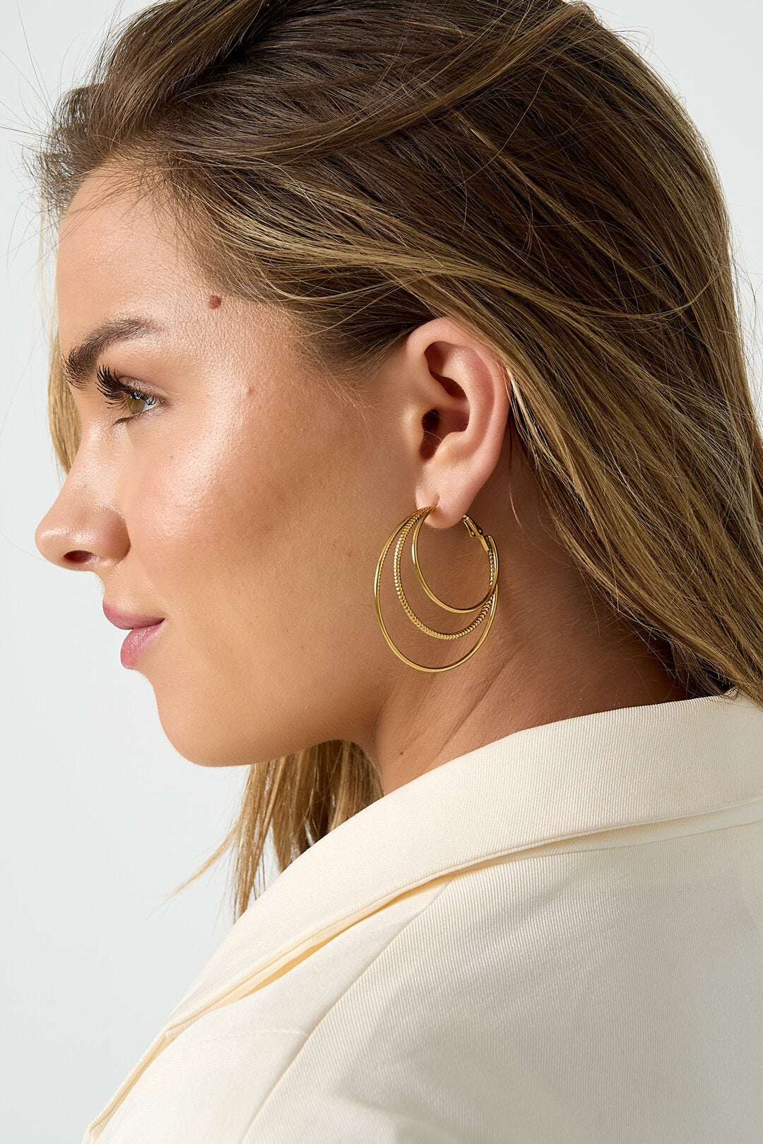 Stylish Stainless Steel Hoop Earrings for Women