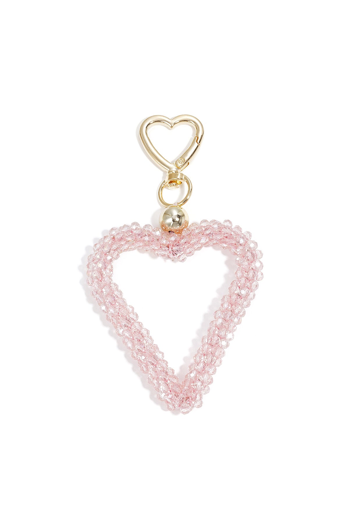 Elegant Crystal Heart Keychain in Multiple Colors