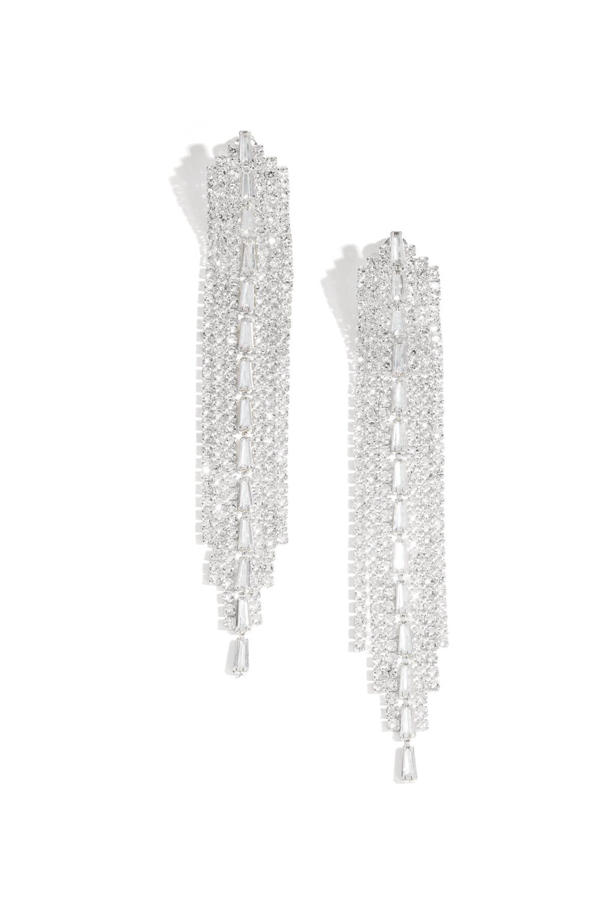 Elegant Irregular Zircon Earrings, Luxurious Christmas Gift