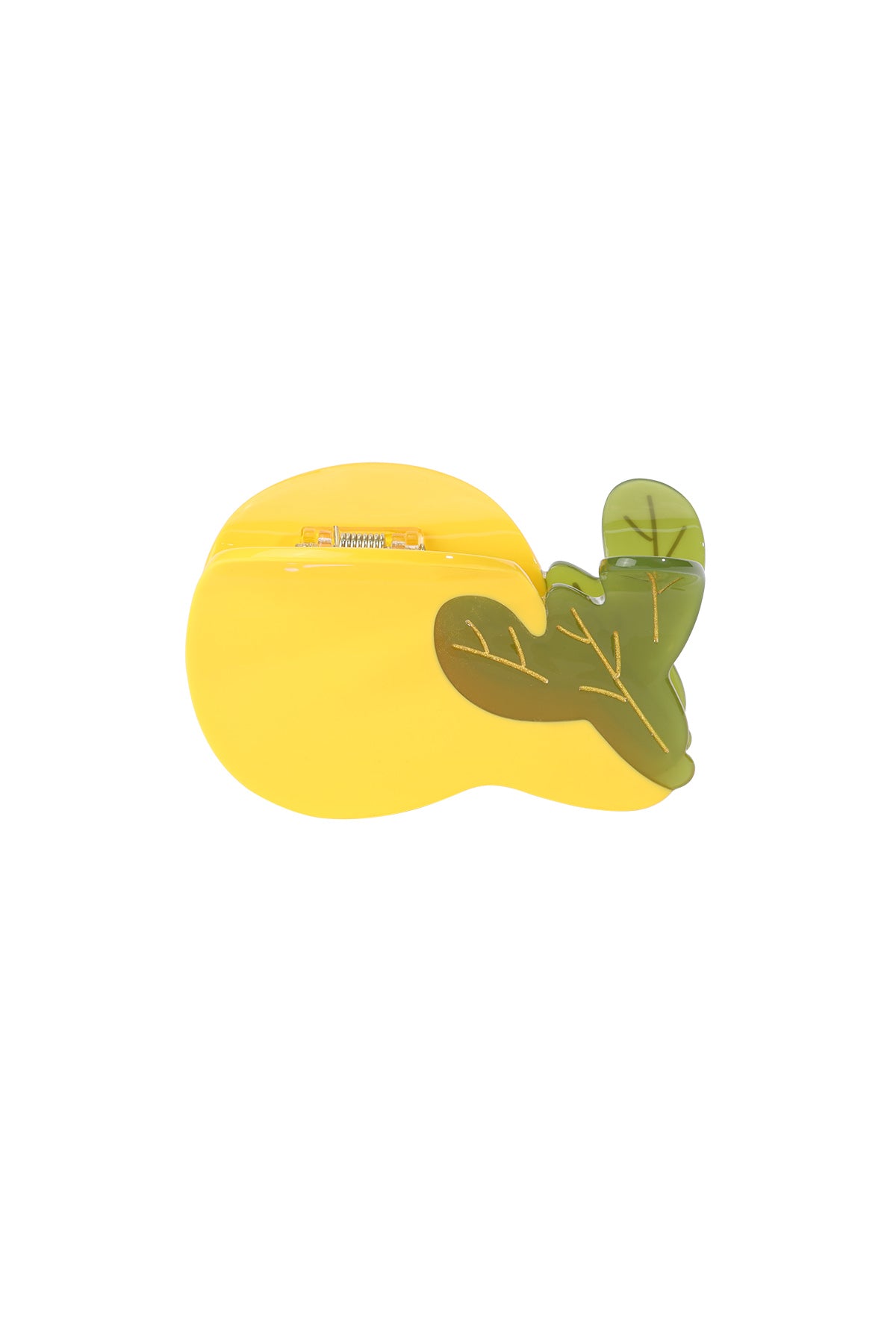 Chic Yellow Acetate Hair Claw for Spring/Summer